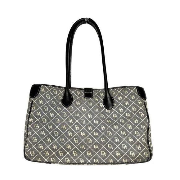 Dooney & Bourke Signature DB Canvas Satchel Tote Monogram Large Tote - Picture 15 of 15